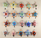 Stars, 25mm, Assorted Colors, Letters A through T Stars, 25mm, Assorted Colors, Letters A through T